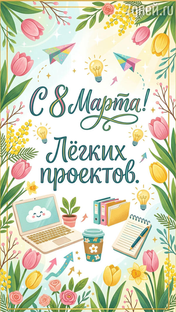 красивые открытки к 8 Марта для самых дорогих и любимых женщин