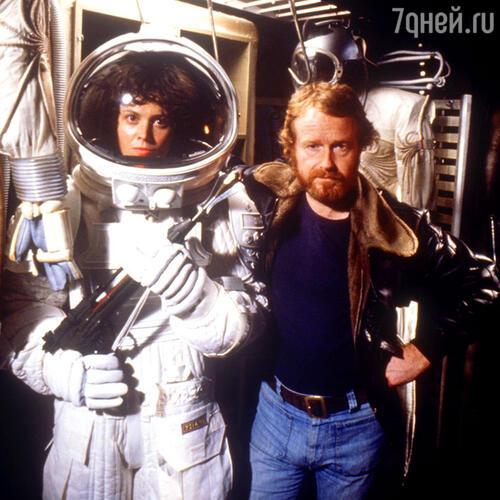 С режиссером Ридли Скоттом на съемках «Чужого». 1979 г.
