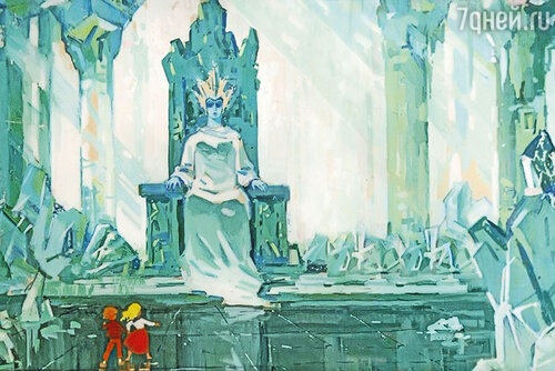 Эскиз к мультфильму «Снежная королева», 1957 год. Выполнено художниками: Л.А. Шварцманом и А.В. Винокуровым. Федеральное государственное бюджетное учреждение культуры «Государственный центральный музей кино»