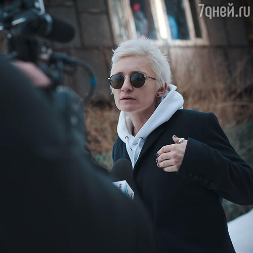 Диана Арбенина на съемках клипа 
