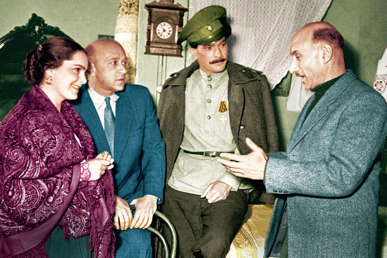 Элина Быстрицкая, Владимир Рапопорт, Петр Глебов и Сергей Герасимов