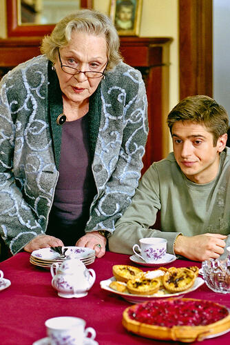 С Риммой Марковой на съемках фильма «Трое и Снежинка». 2007 г.