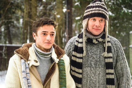 С Даниилом Спиваковским на съемках фильма «Трое и Снежинка». 2007 г.