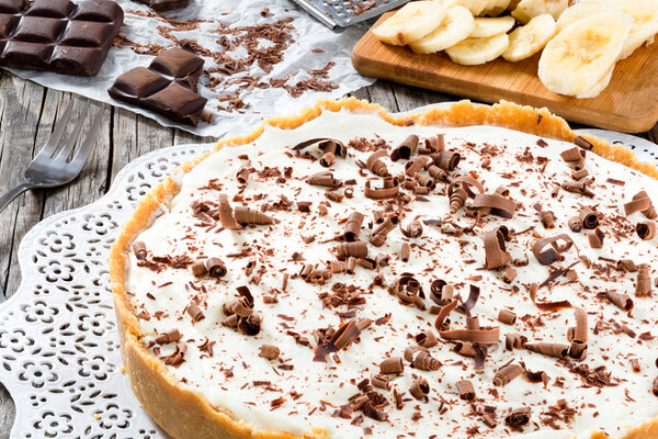 Банановый пирог с кремом: рецепт десерта