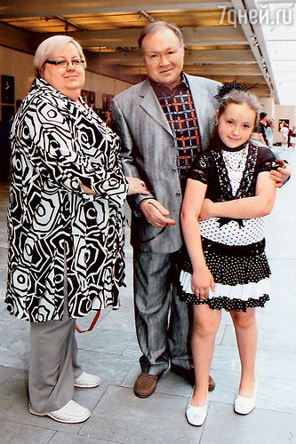 С женой Ирой и дочерью  Сашей, 2008 год