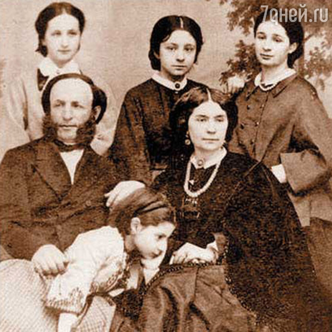 Айвазовский с женой Юлией и дочерьми. 1868 г. 