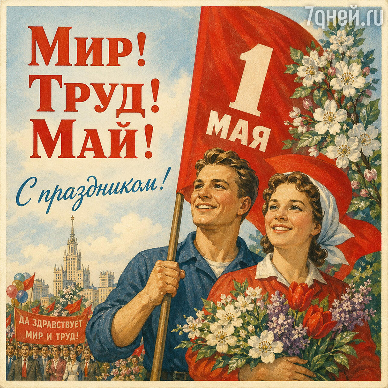 красивые открытки к 1 Мая: поздравления с Праздником Весны и Труда