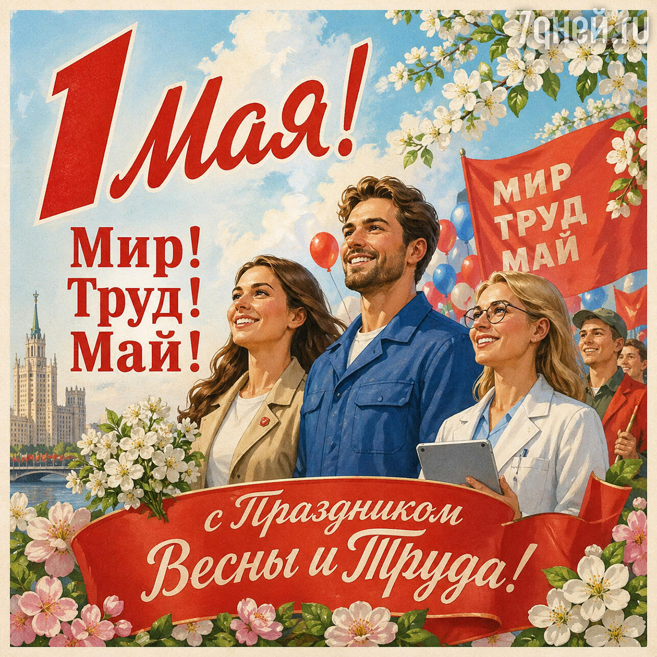 красивые открытки к 1 Мая: поздравления с Праздником Весны и Труда