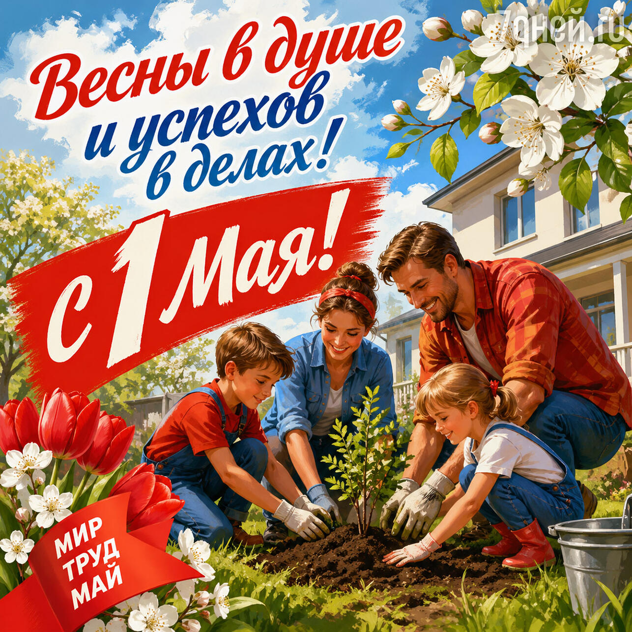 красивые открытки к 1 Мая: поздравления с Праздником Весны и Труда