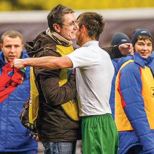С Сергеем Семаком после матча ЦСКА — «Рубин». 2009 г.