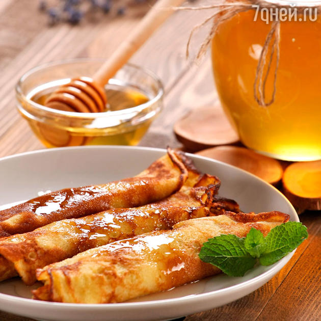 Блинчики с медом и сахаром Блинчики с медом и сахаром