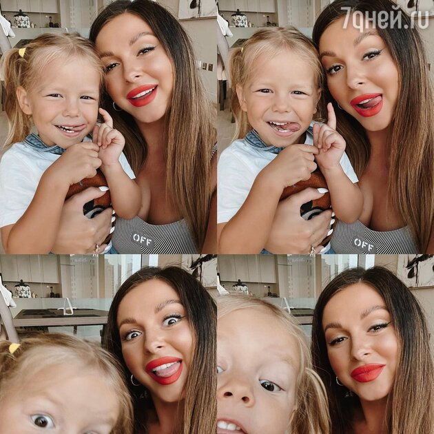 Нюша с дочерью 