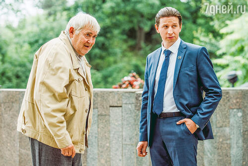 С Юрием Стояновым в сериале «Вампиры средней полосы». 2022 г.