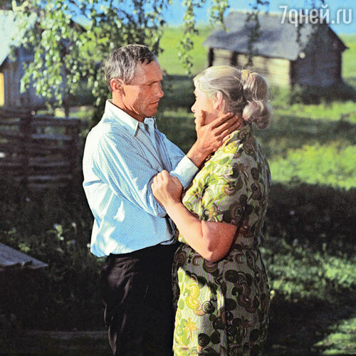 С Лидией Федосеевой-Шукшиной в фильме «Калина красная». 1973 г.
