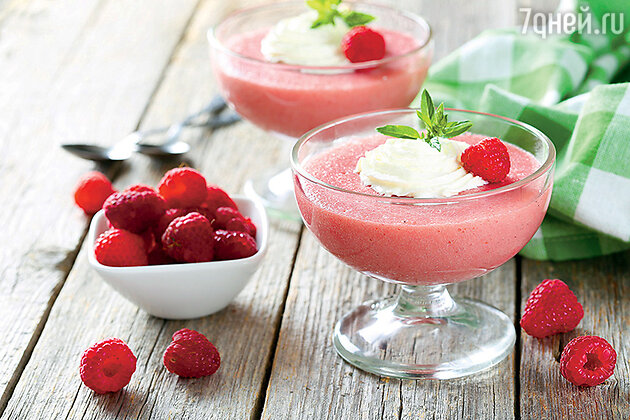 Малиновый мусс. Фото