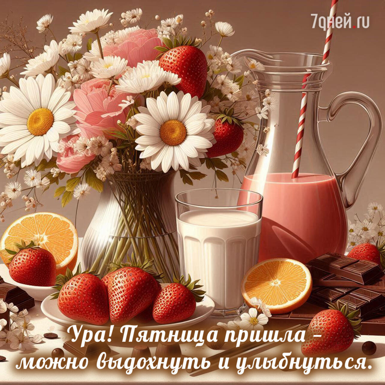 пятница, открытки, настроение, друзья, коллеги, выходные, улыбка, забота, поздравление, позитив, открытка хороших выходныз скачать, скачать бесплатно открытку с пятницей, открытка с пятницей скачать