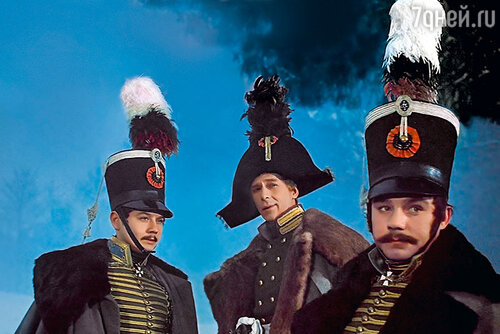 С Олегом Ефремовым и Николаем Рыбниковым в фильме «Война и мир». 1965 г.