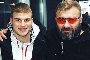 Михаил Пореченков провел тренировку со своим сыном