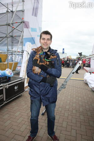 Дмитрий Борисов с собаками Бейлис и Блекберри
