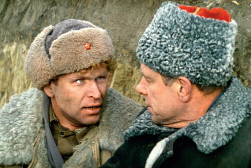 Вадим Спиридонов и Георгий Жженов в фильме «Горячий снег», 1972 год