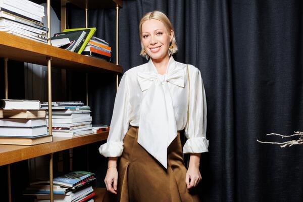 Аврора, Маша Цигаль, Инга Берман и Антон Лаврентьев на открытии ресторана 