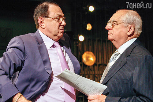 С Марком Варшавером во время сбора труппы театра «Ленком». 2007 г.