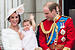 Герцогиня Кембриджская, принц Уильям, принц Джордж и принцесса Шарлотта