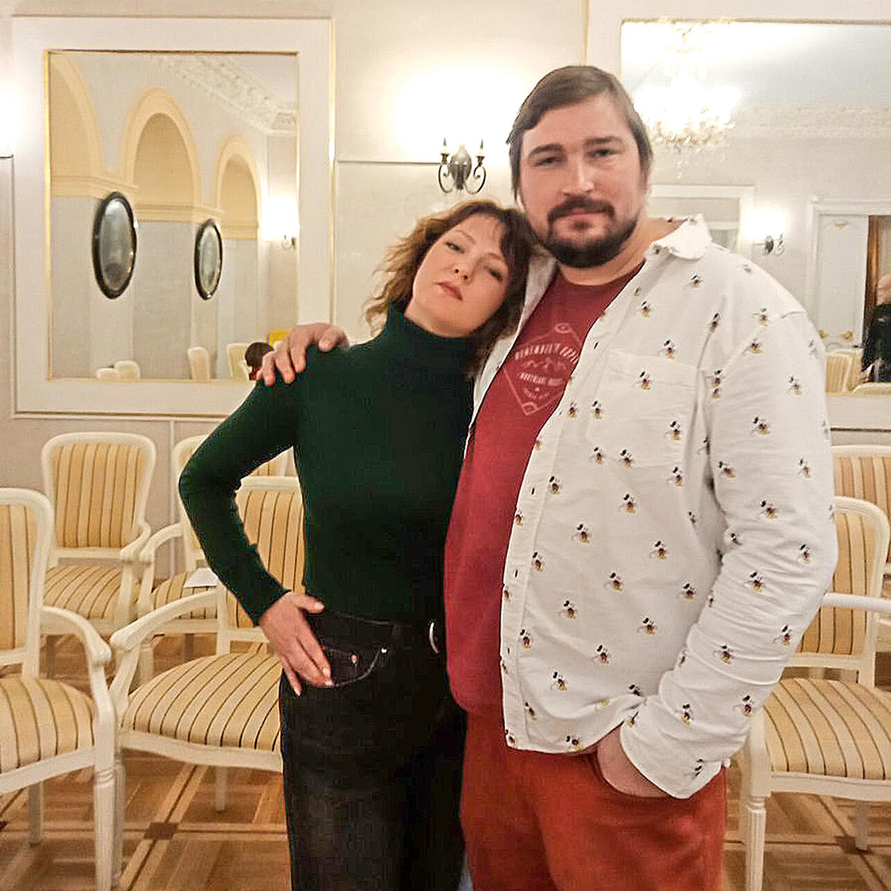 Елена Плаксина со вторым мужем