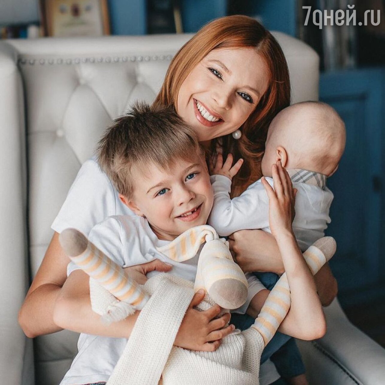 Наталья Подольская с сыновьями