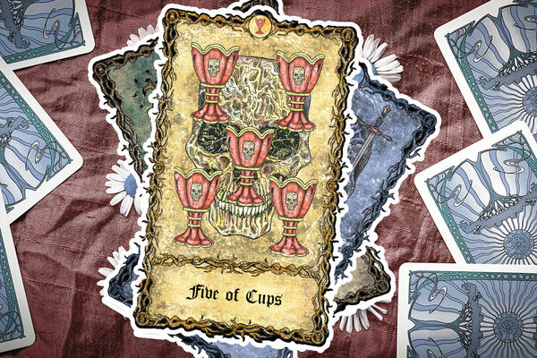 Пятерка кубков Таро: значение и сочетание