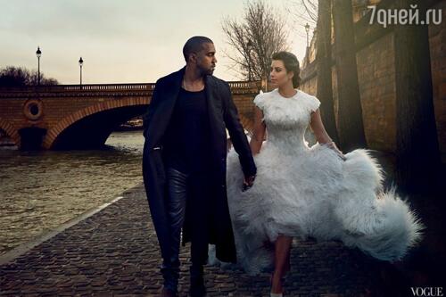 Канье Уэст и Ким Кардашьян для Vogue