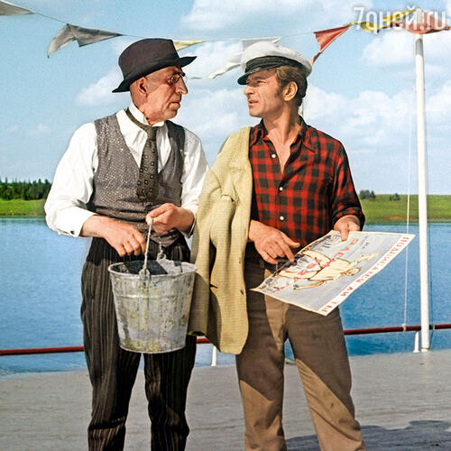 С Арчилом Гомиашвили в фильме «12 стульев». 1971 г.