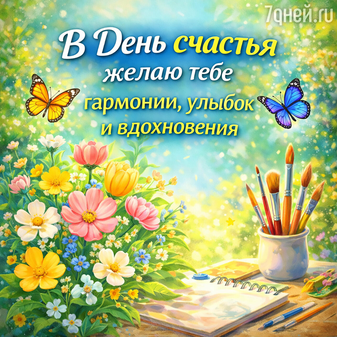 открытки и пожелания к Международному дню счастья, 20 марта