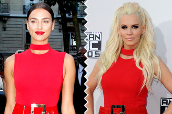 Битва нарядов: Ирина Шейк и Дженни МакКарти в Versace