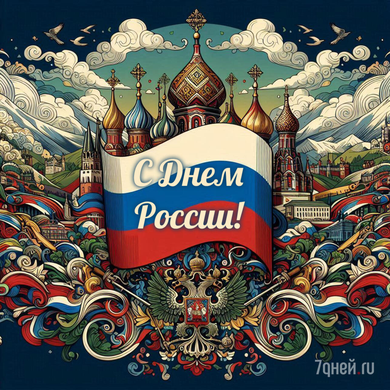 открытки ко дню россии, поздравления 12 июня, день россии 2025, открытки для близких, день россии картинки, поздравления родным, открытка день россии скачать, электронные открытки россия