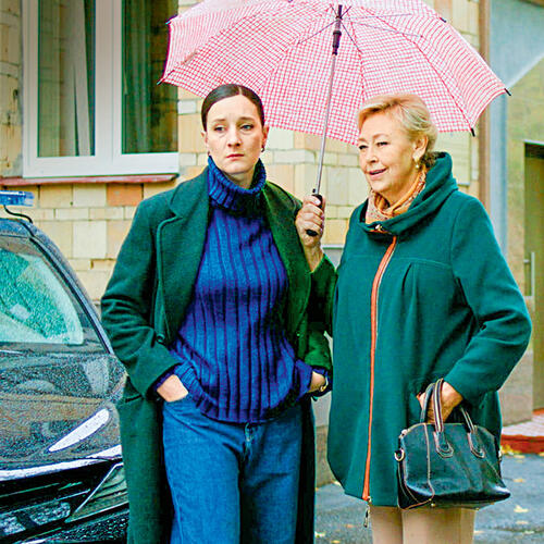С Мариэттой Цигаль-Полищук в сериале «Метод уборщицы». 2024 г.