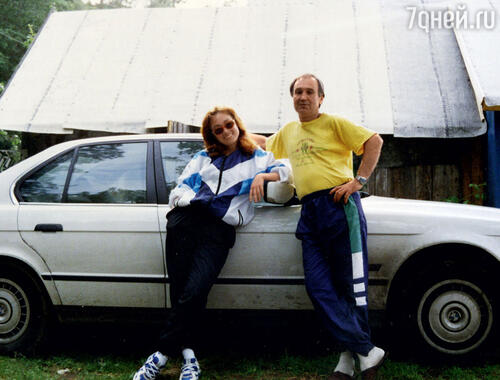 На даче с папой, Юрием Егоровичем. 1996 г.