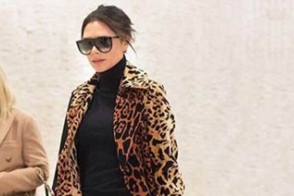 Образ дня: Виктория Бекхэм в леопардовой шубе