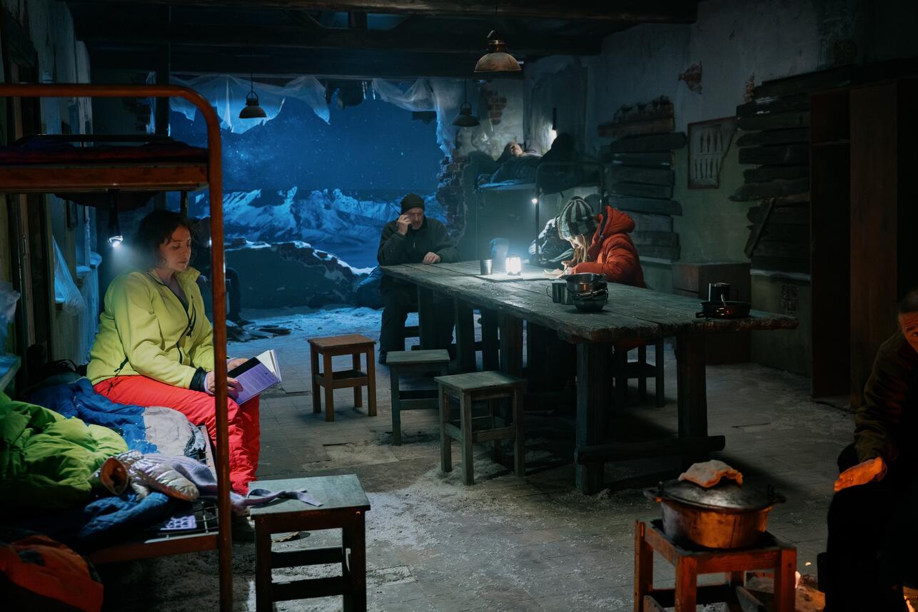 Кадр со съемок фильма «Вершина» фото