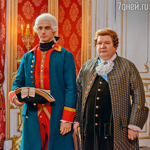 С Романом Мадяновым в сериале «Великая». 2015 г.