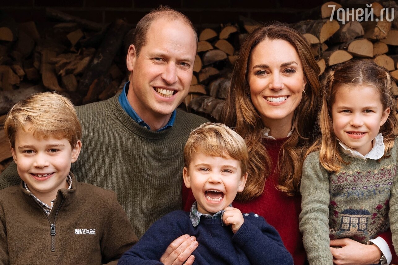 Кейт Миддлтон и принц Уильям с детьми - фото