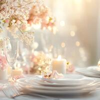 Как красиво накрыть стол к 14 февраля: сервировка в трендовом цвете