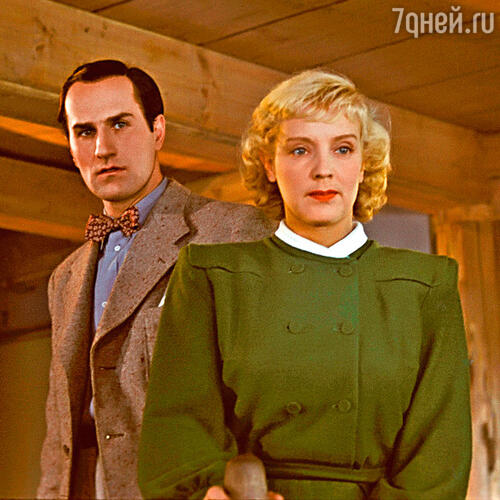 С Мариной Ладыниной в фильме «Сказание о земле Сибирской». 1947 г.