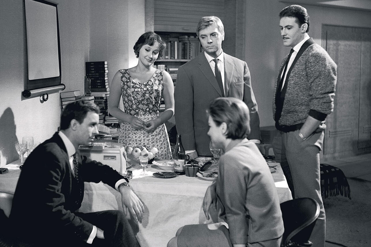 Анатолий Кузнецов с Олегом Борисовым, Микаэлой Дроздовской, Джемалом Сихарулидзе и Ларисой Голубкиной 