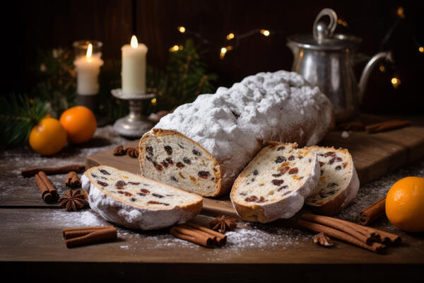 Готовим рождественский штоллен — упрощенный рецепт ароматного кекса