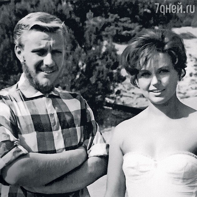 Андрей Миронов с Натальей Фатеевой на съемках фильма «Три плюс два». 1963 г.