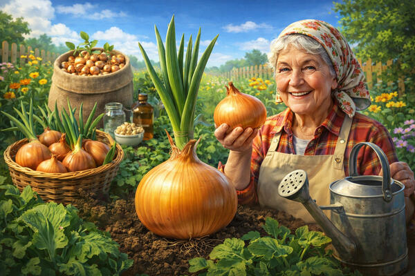 Бабушкин способ: как вырастить лук размером с кулак   