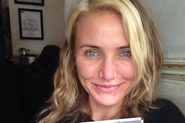 Камерон Диаз не стыдится ходить без макияжа