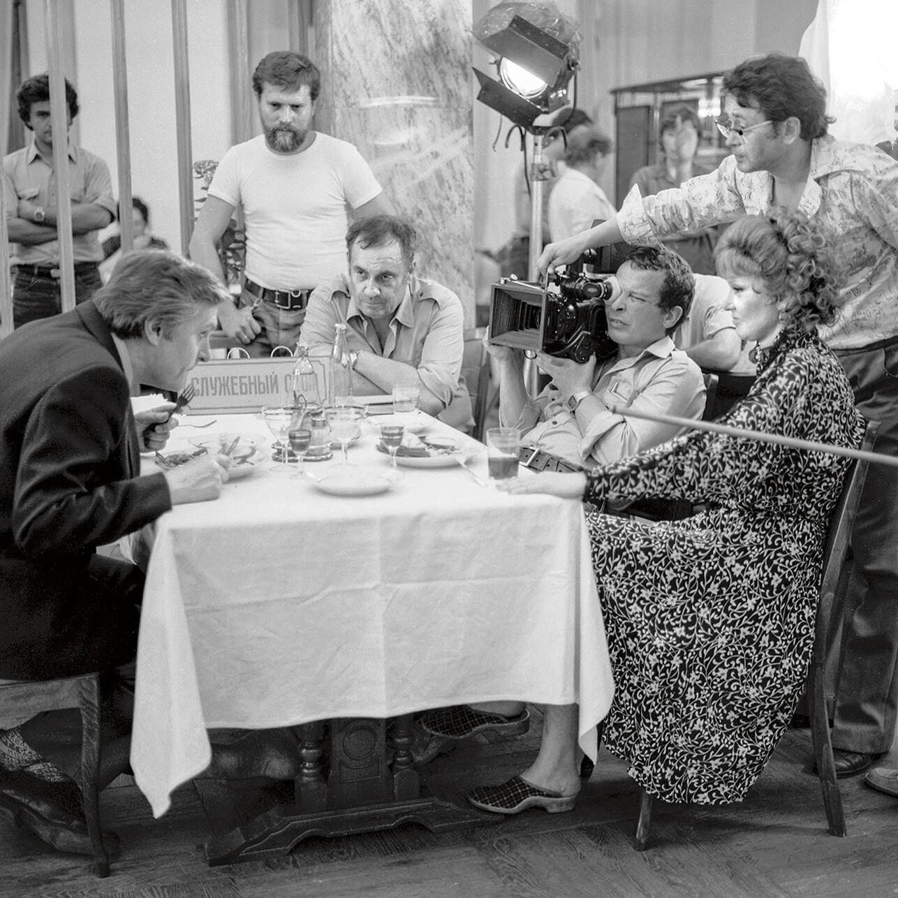 Олег Басилашвили, Эльдар Рязанов, Вадим Алисов и Людмила Гурченко 