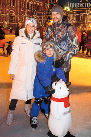 Катерина Шпица с мужем и сыном